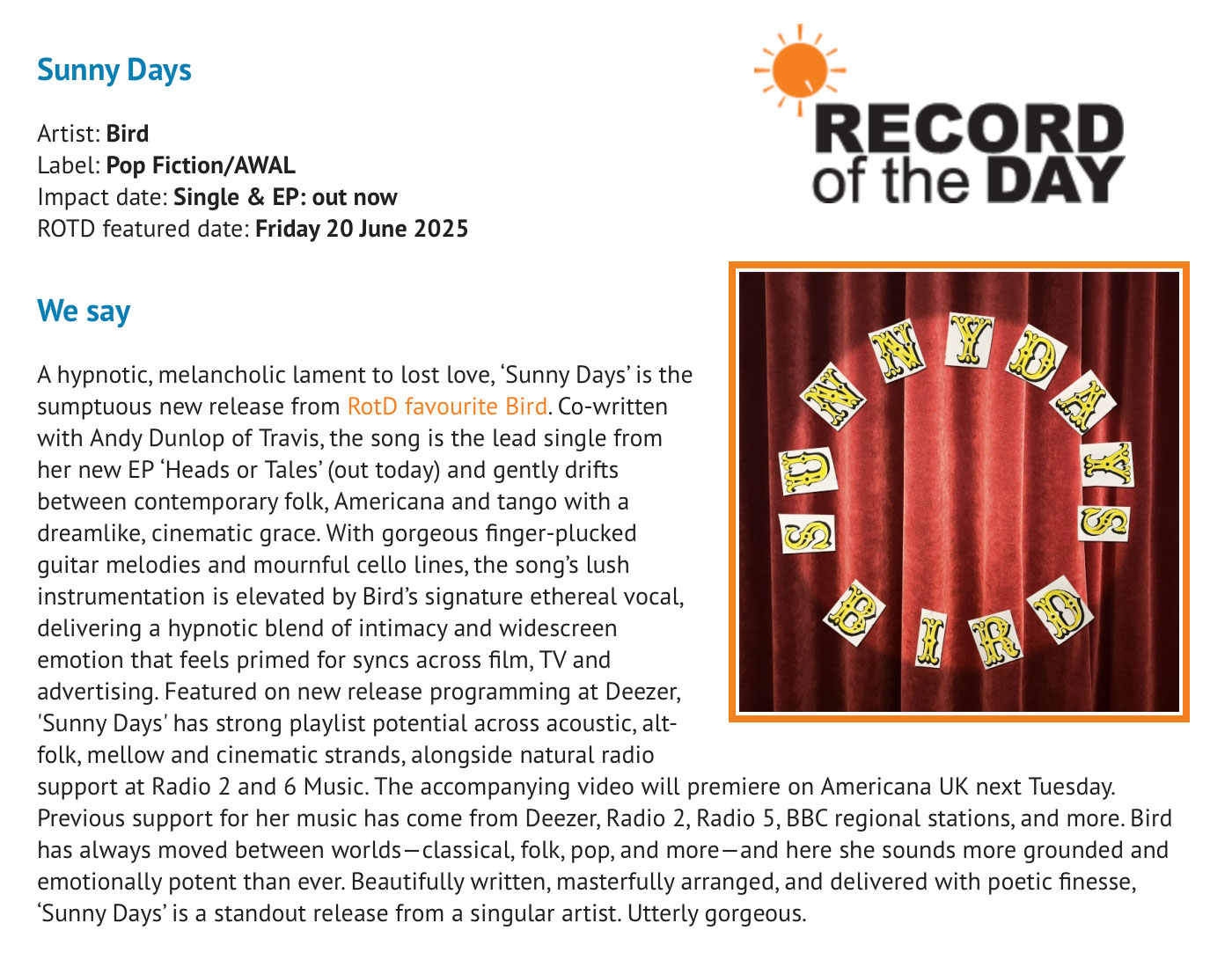 record-of-the-day-review-sunny-days